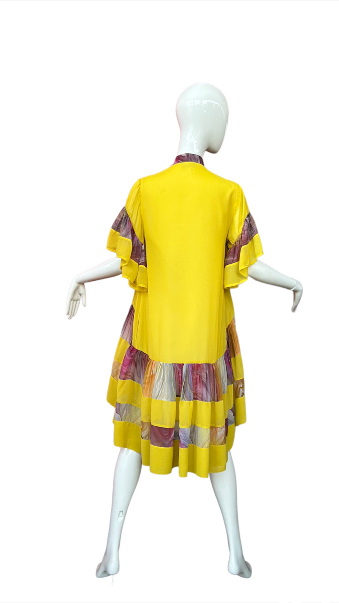 Dirhua high-low scarf dress (Lemon-Lime)
