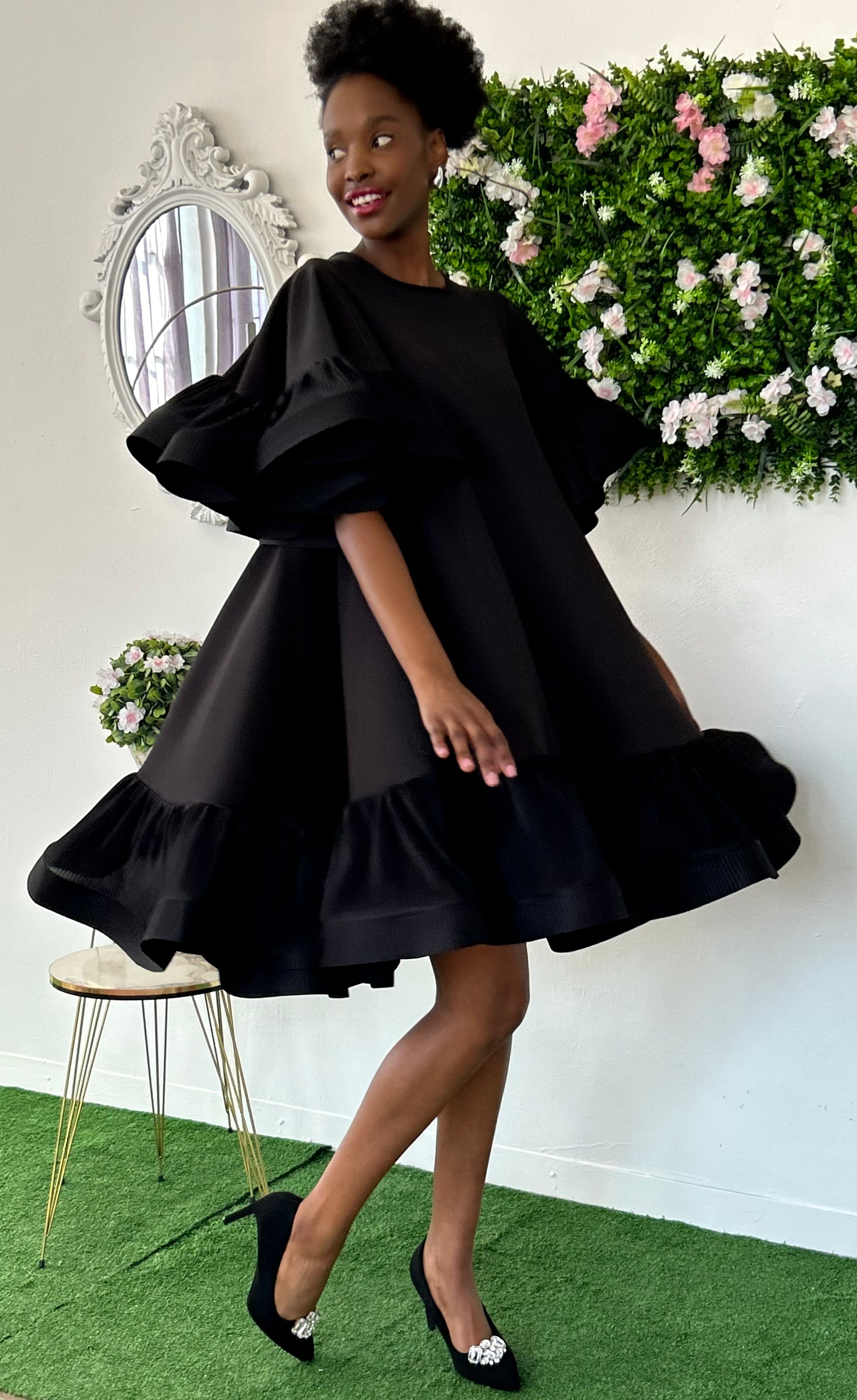 Orom-umbrella-sleeve-dress (Accessories Not Included)