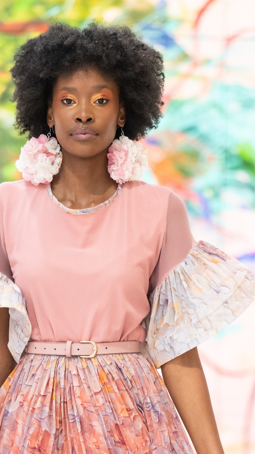 Leah Print Chiffon Dress