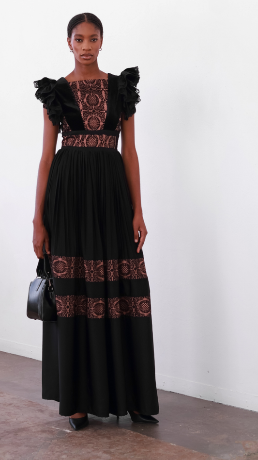 Nefertiti Lace Border Dress