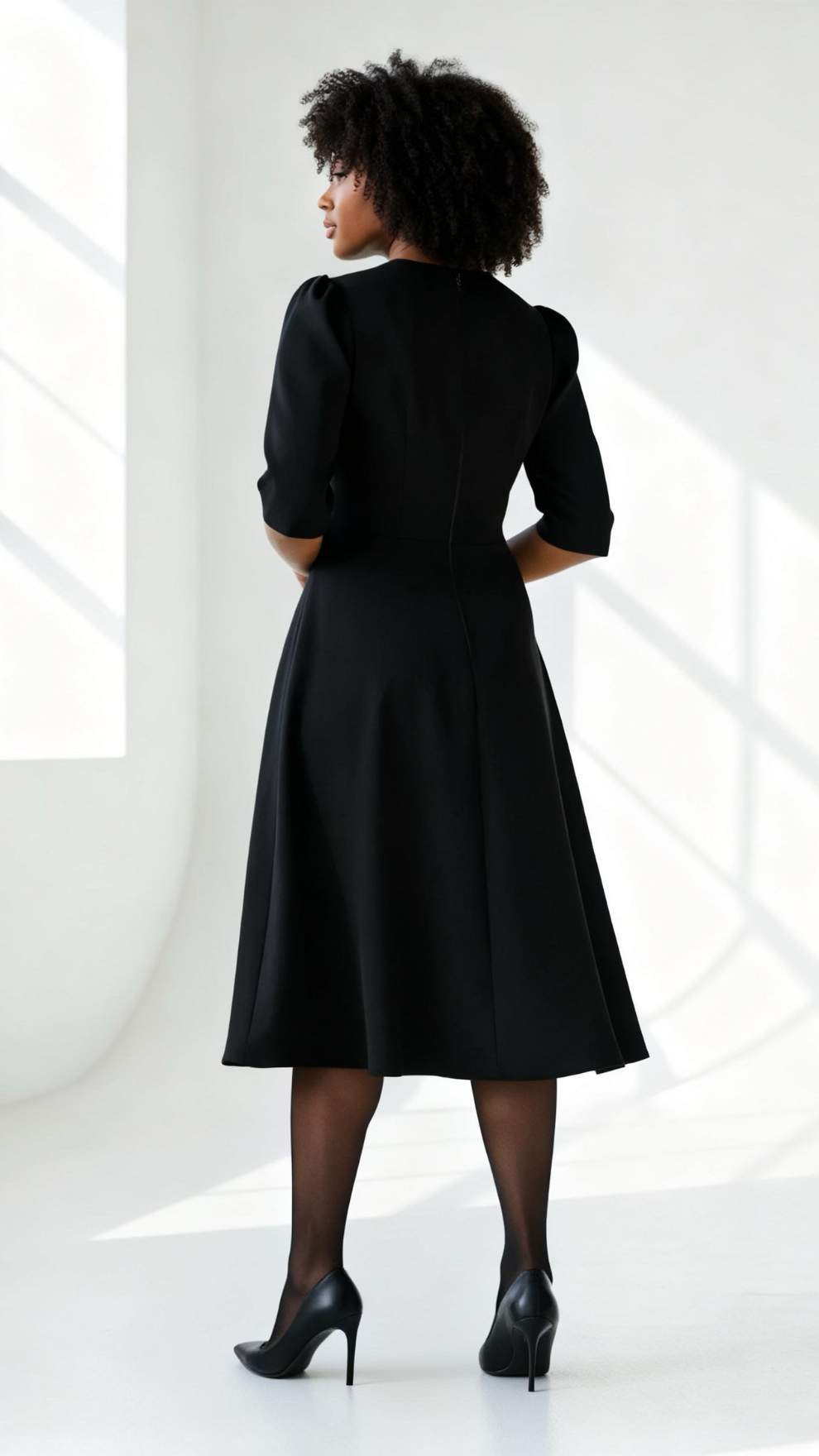 Dua Pleat Dress (Black)