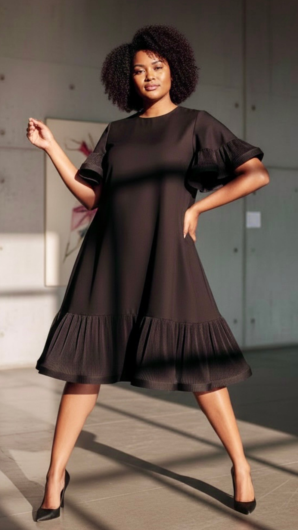 Orom Umbrella Sleeve Dress