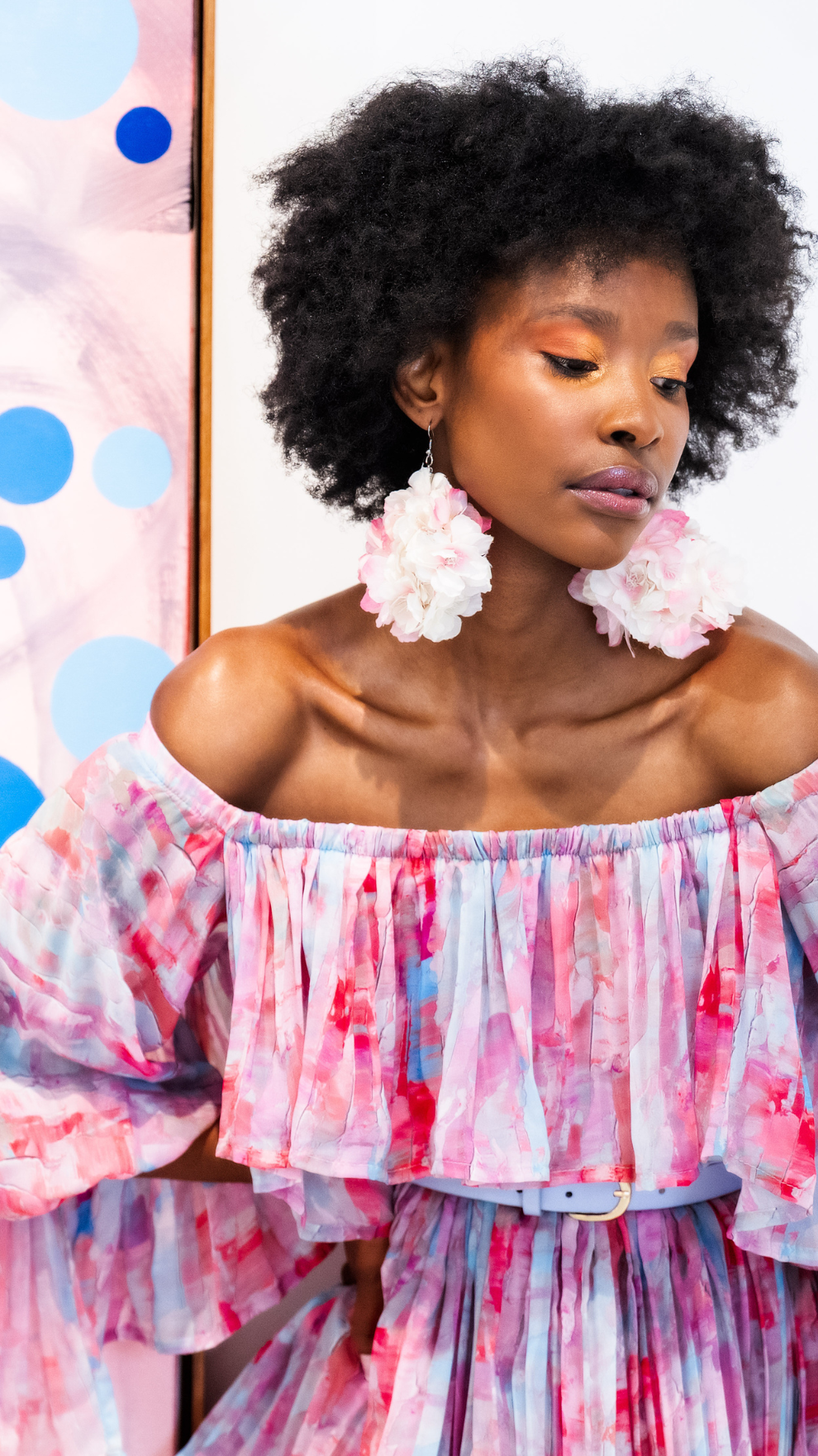 Hasiera off-shoulder tier dress