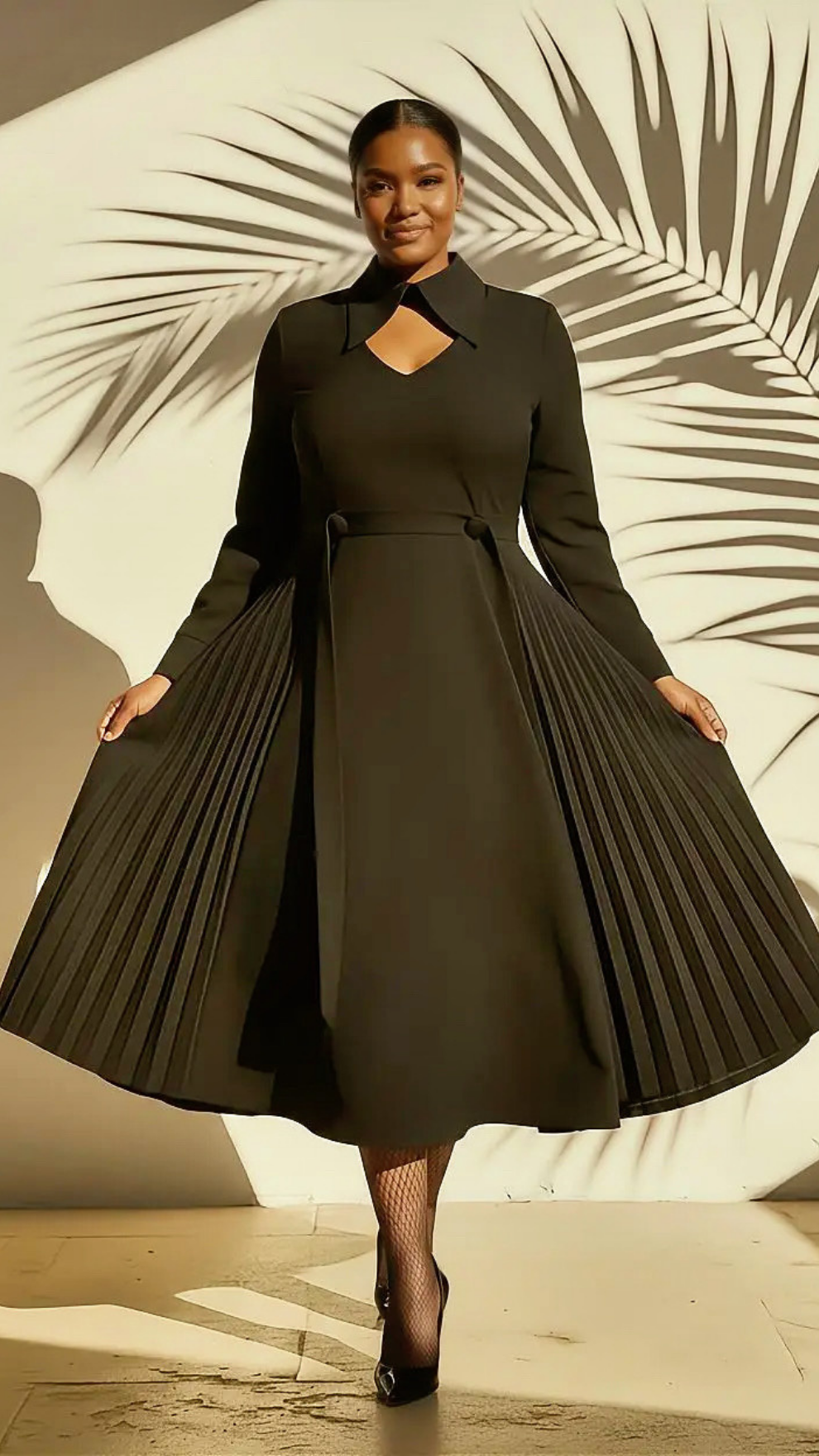 Jubilee Side Pleat Dress