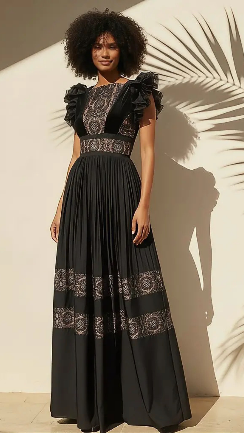 Nefertiti Lace Border Dress