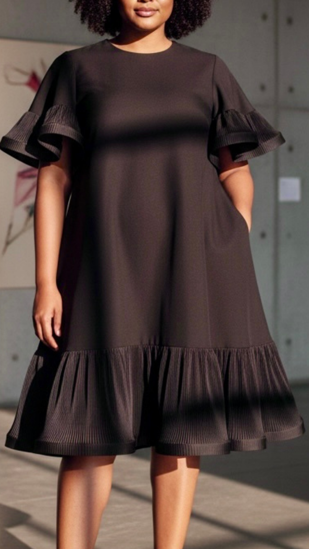 Orom Umbrella Sleeve Dress