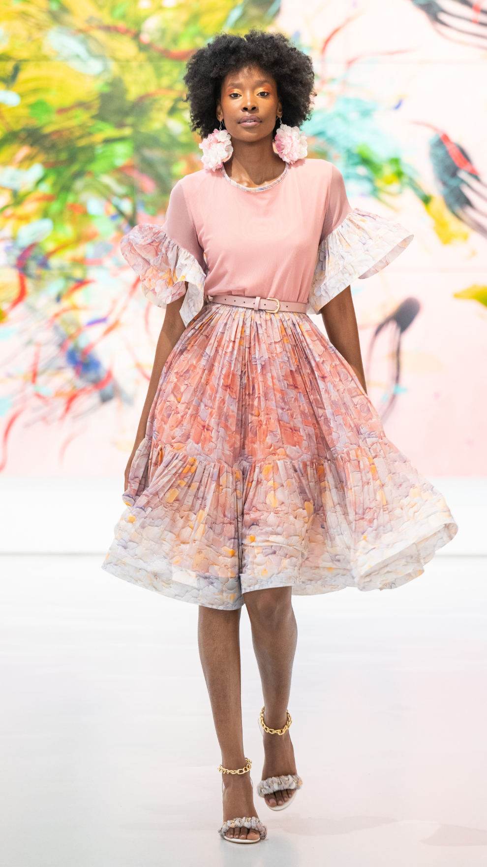 Leah Print Chiffon Dress