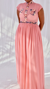 Shannon Double Slit Mesh Maxi Dress