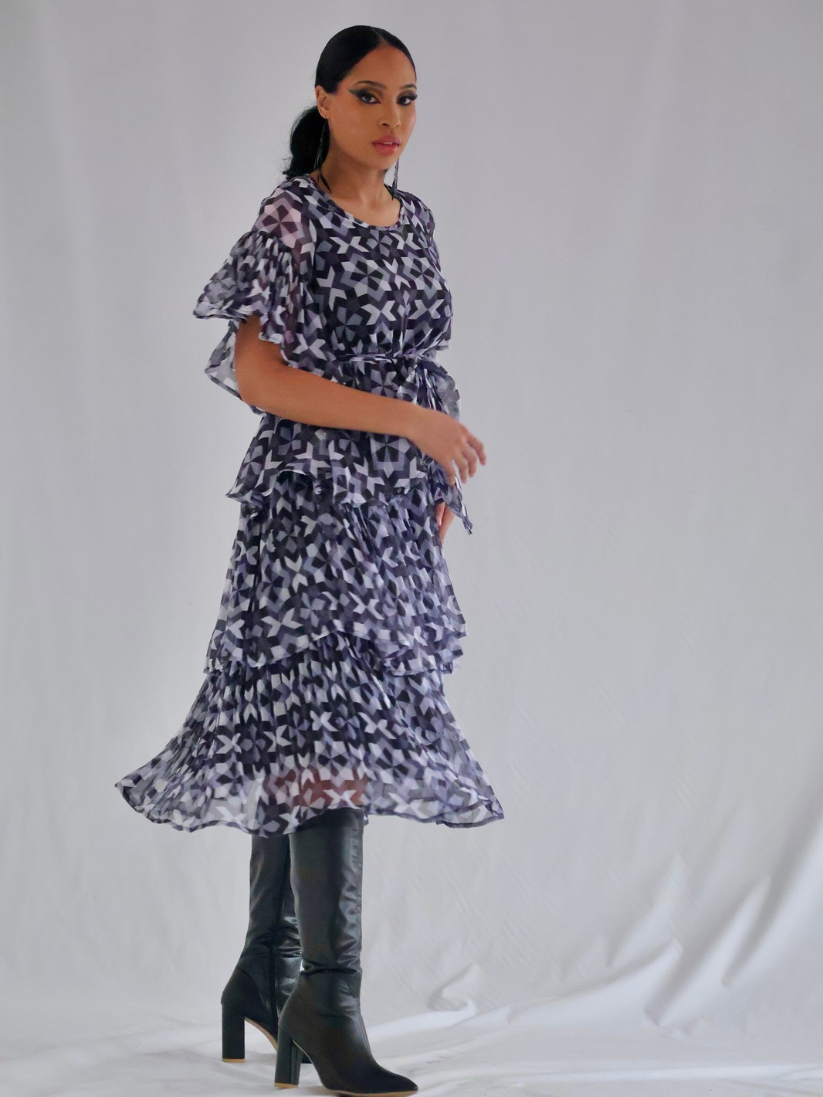 Kwenadi Midi Tier Dress