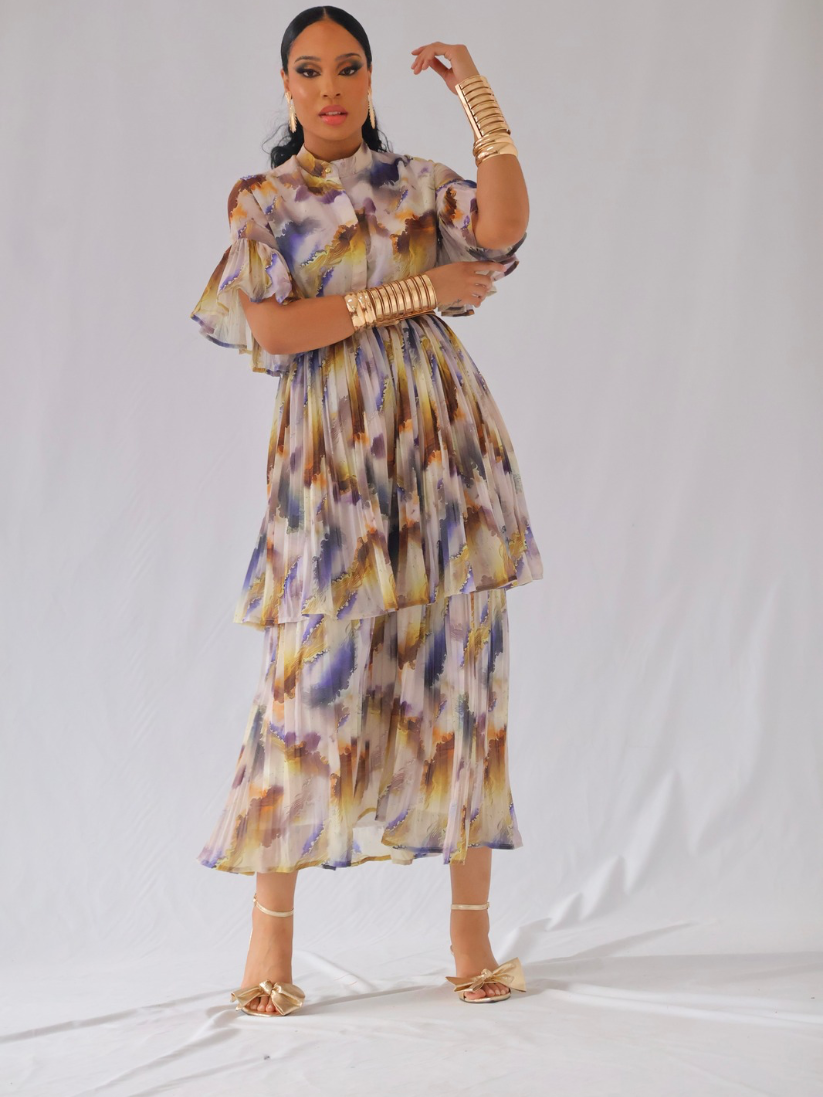 Liora Print Tier Dress