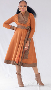 Bilow Stretch Suede Wrap Dress