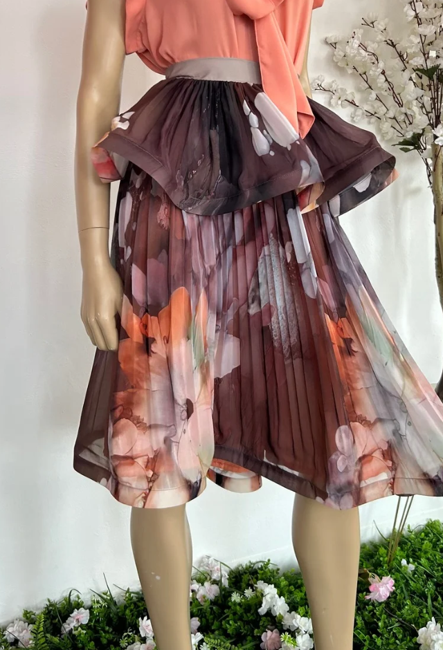 Aviv Peplum Chiffon Skirt Sober Design House