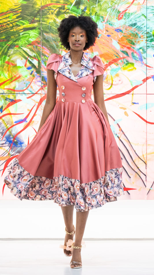 design house dress Gina Housedress Sunset Fruit