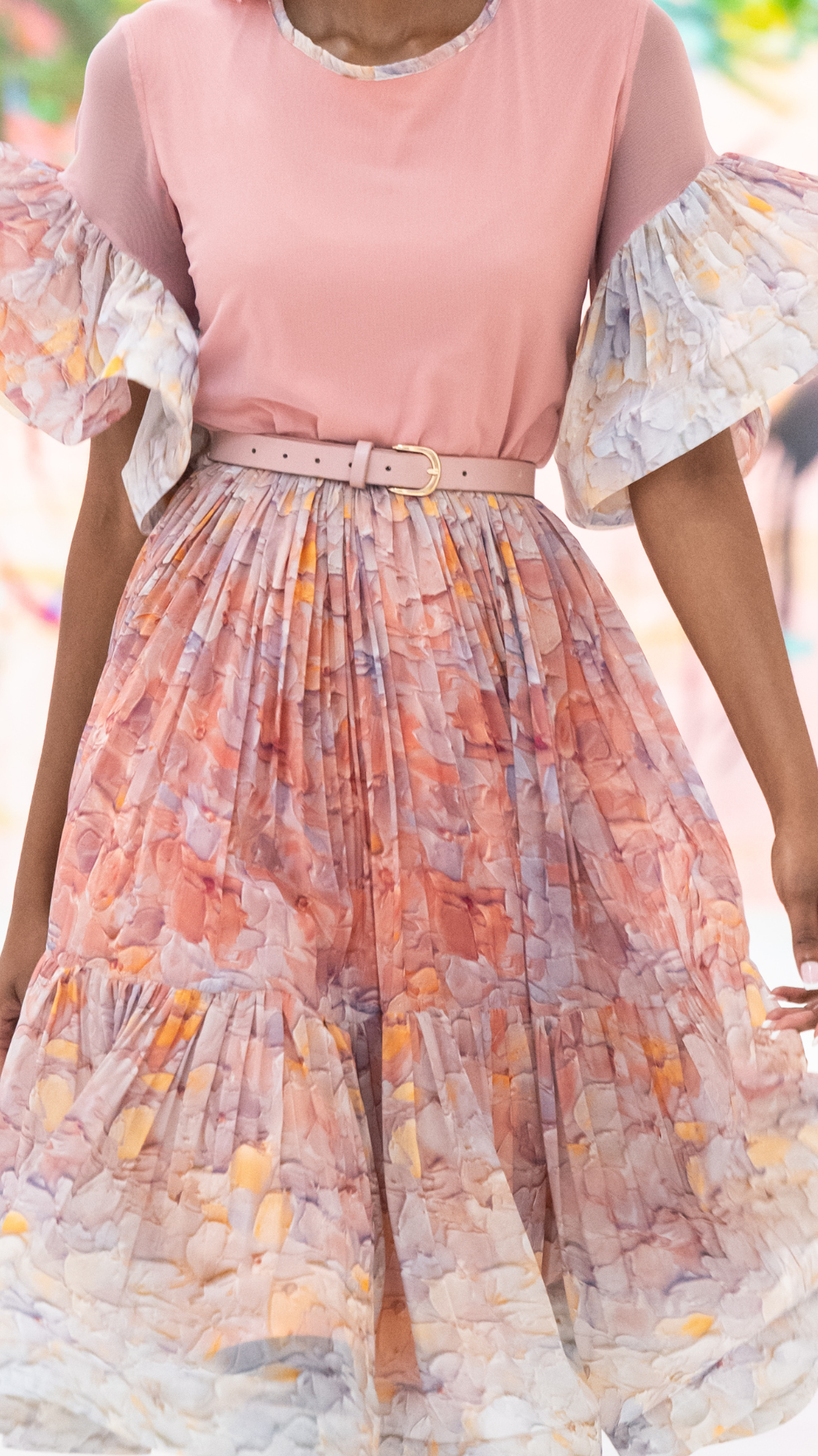 Leah Print Chiffon Dress