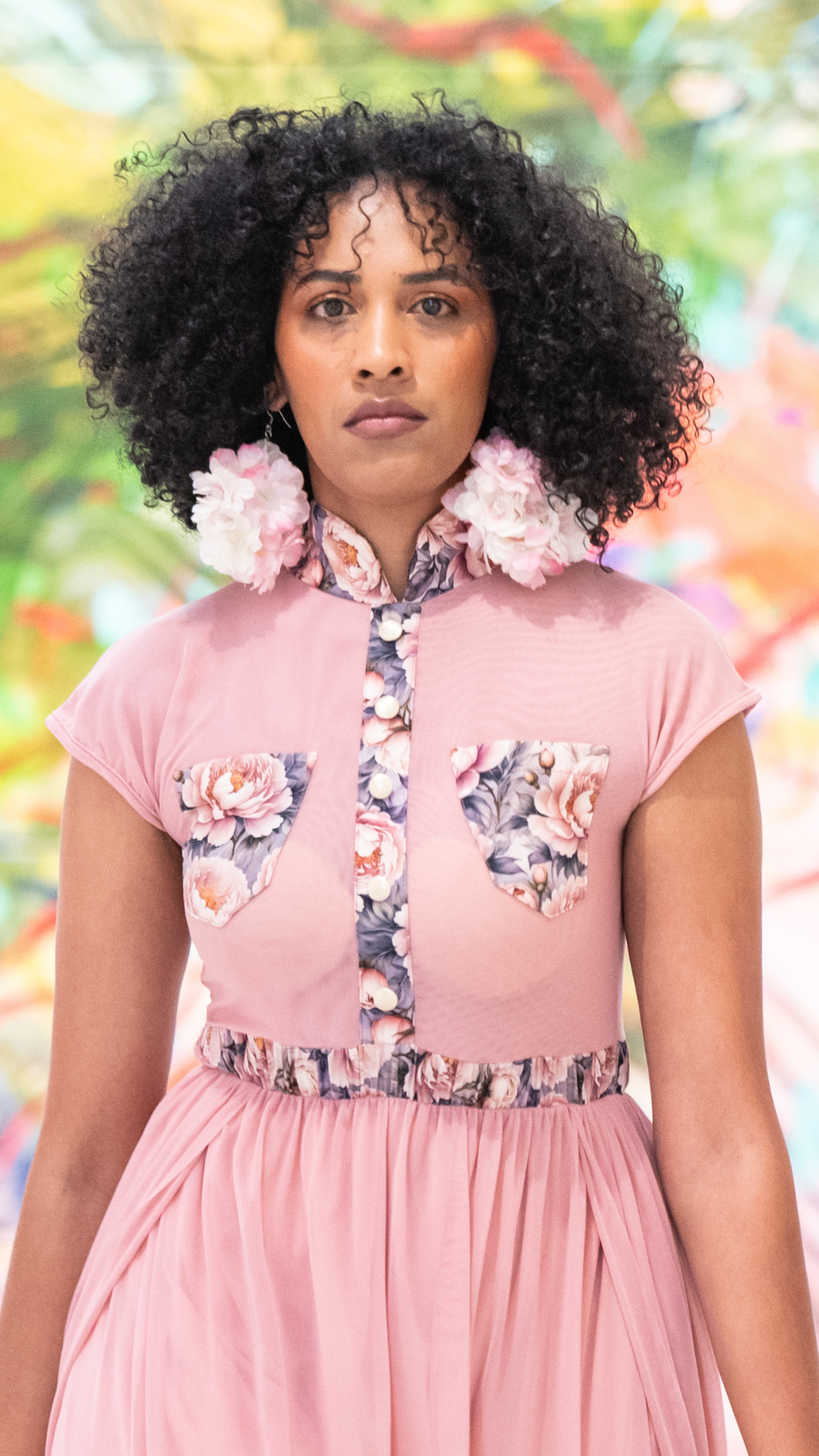 Shannon Double Slit Mesh Maxi Dress