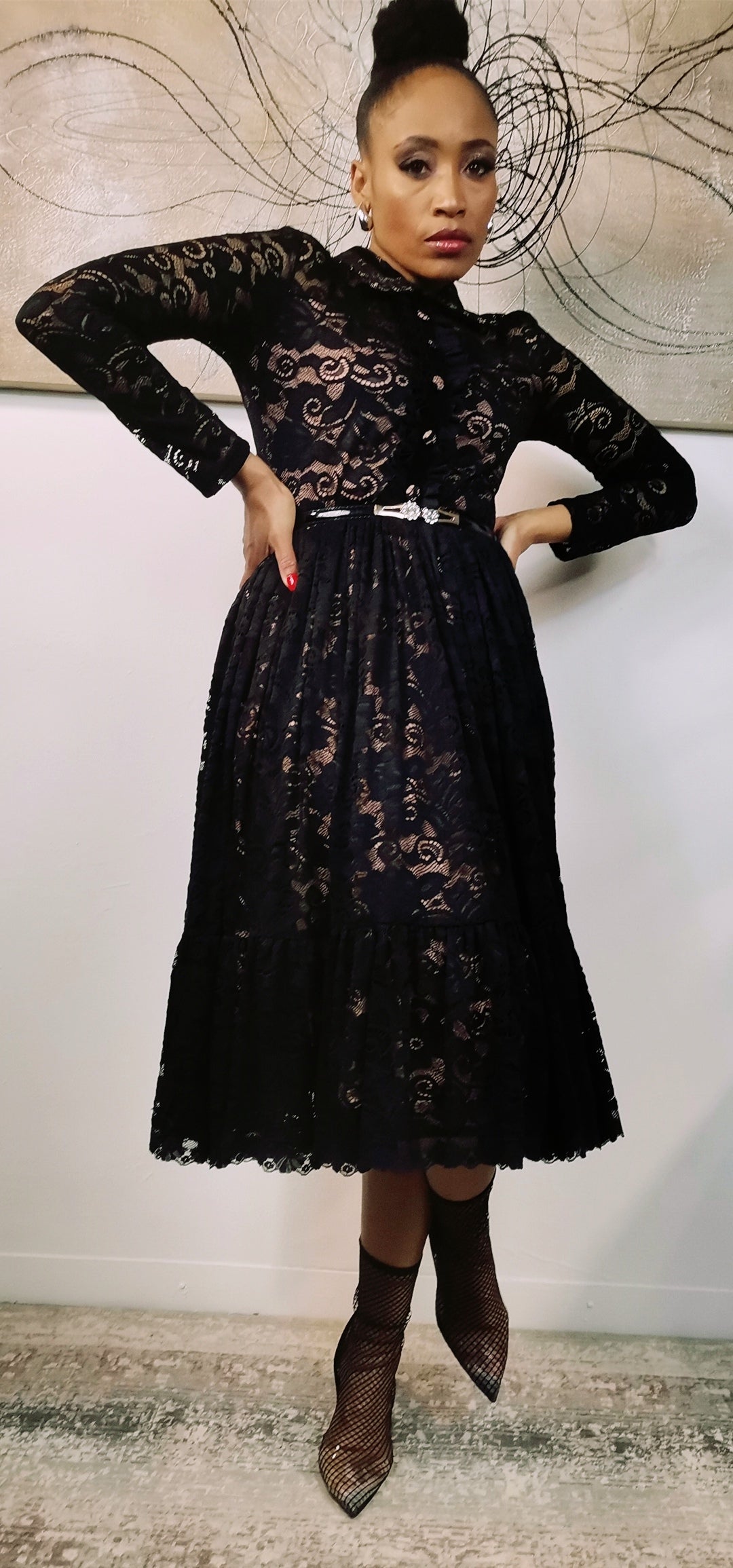 Primula shadow lace dress