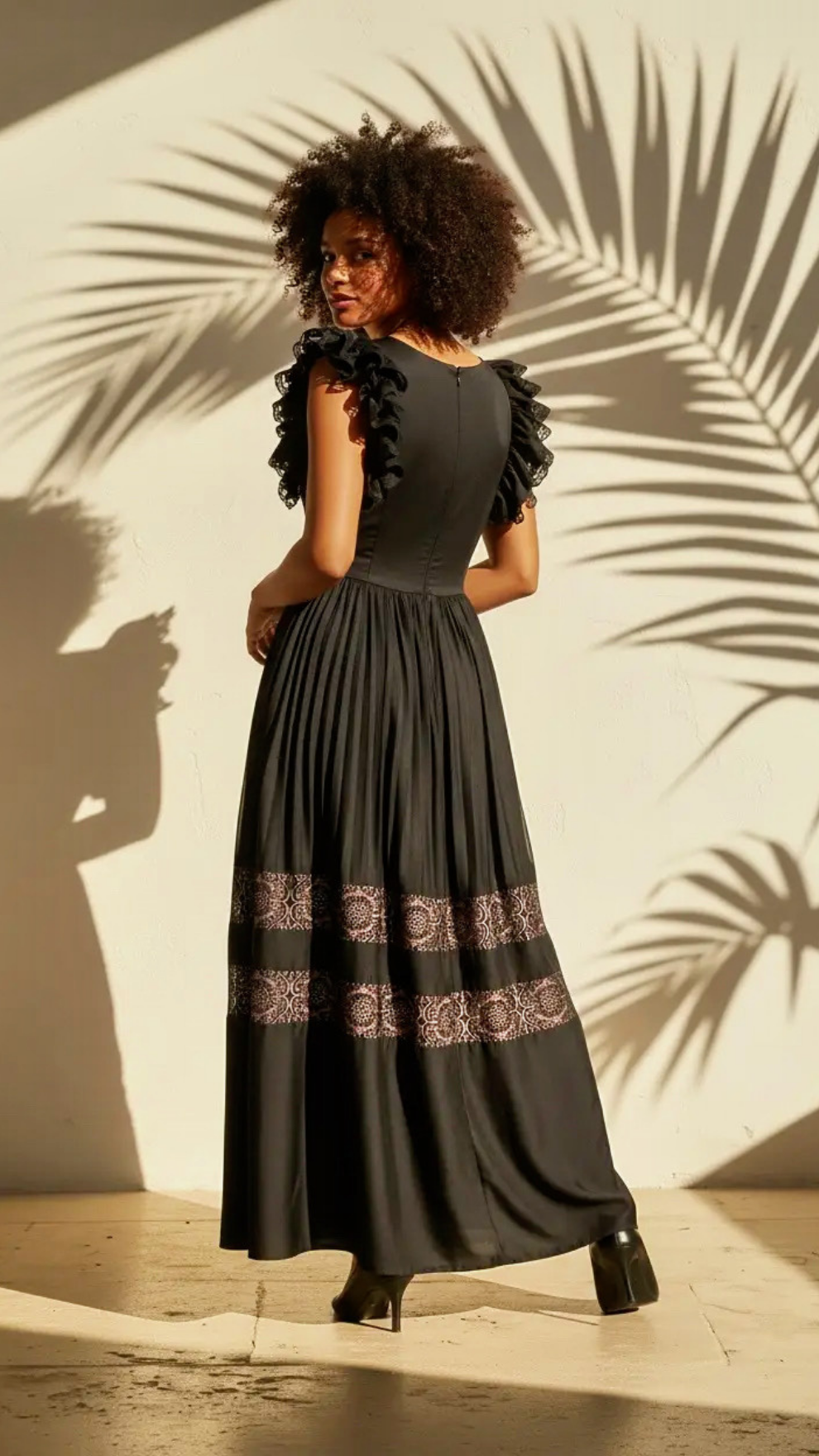 Nefertiti Lace Border Dress