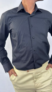 MEN'S PLAIN BLACK SHIRT